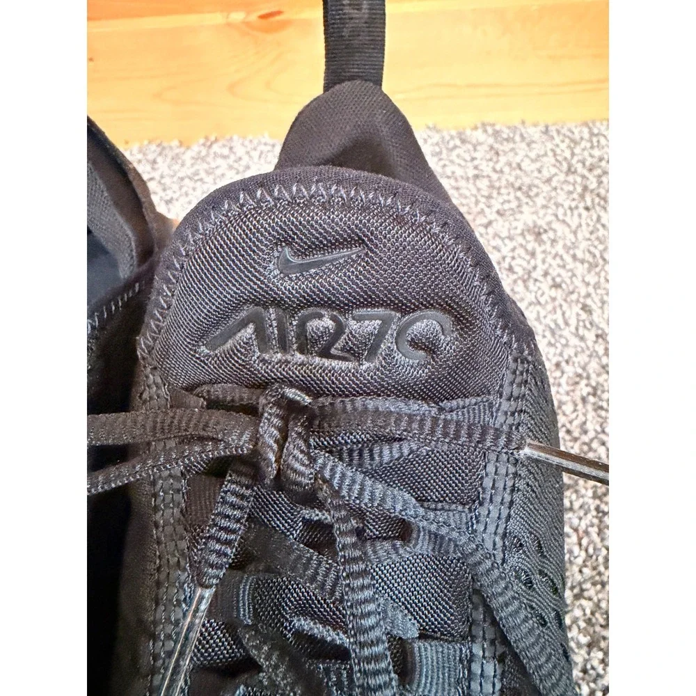 Nike Air Max 270 Triple Black Womens Sneakers AH6789-006 Size 12